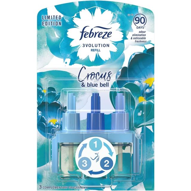 Ambi Pur Febreze 3Volution Air Freshener Plug-In Refill, Crocus & Bluebell