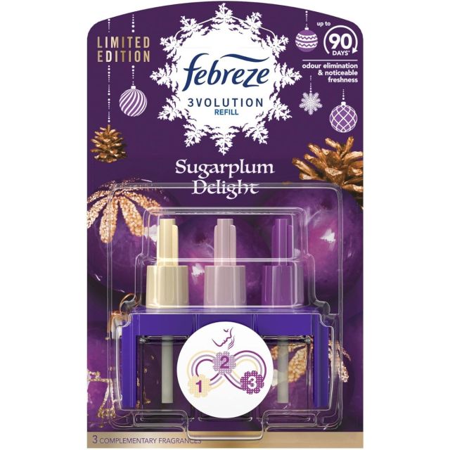 Ambi Pur Febreze 3Volution Air Freshener Plug-In Refill, Sugarplum Delight